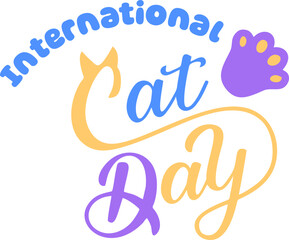 International Cat Day Lettering