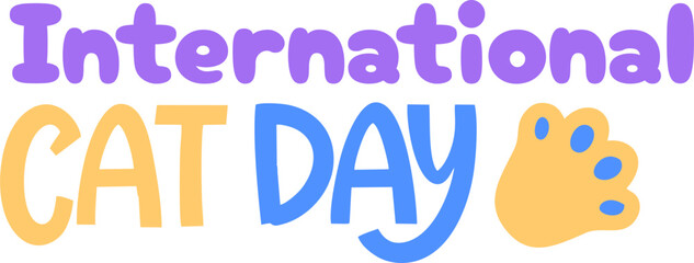 International Cat Day Lettering