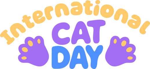International Cat Day Lettering