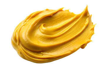 Creamy peanut butter spread close up delicious food product concept on transparent background.