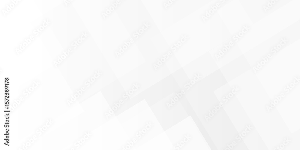 Poster white and gray overlap triangle geometric technology pattern. minimal rectangle randomly arranged wh