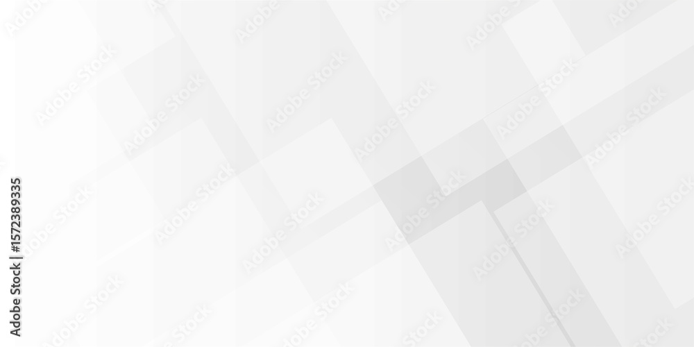 Poster white and gray overlap triangle geometric technology pattern. minimal rectangle randomly arranged wh