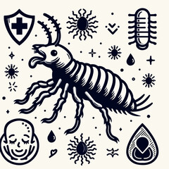 flea vector illustration 