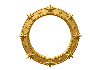 Obraz premium Ornate Golden Circular Frame A Symbol of Elegance and Potential