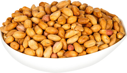 Fried Peanuts Isolated From Background