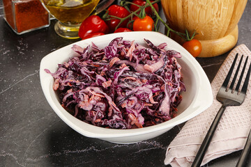 Coleslaw salad with cabbage and carrot