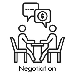 Negotiation Icon - Line Style