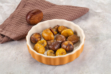 Roasted sweet natural organic shestnut