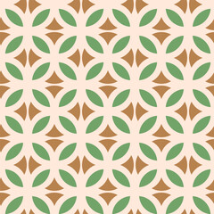 Arabian cultural motif with geometric floral elements. Saudi traditional seamless pattern. Vector illustration in Islamic ornamental style. Vector