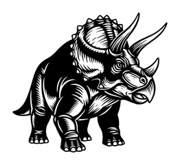 Fototapeta premium triceratops dinosaur prehistoric animal vector illustration