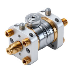 High-Quality Metal Hydraulic Valve Assembly with Multiple Connection Ports for Industrial Applications