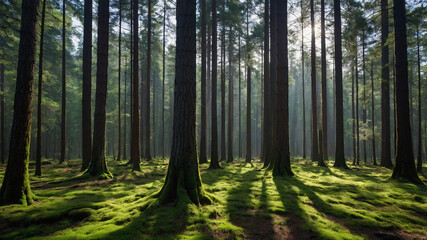 Obraz premium morning in the forest