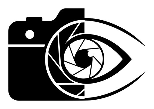 camera eye logo photography vision vector icon
