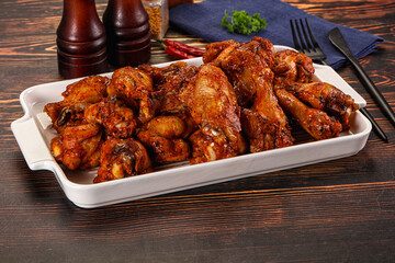 Hot and spicy Buffalo chicken wings