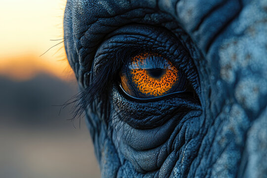 Where Shadows and Silver Meet the Elephant’s Gaze