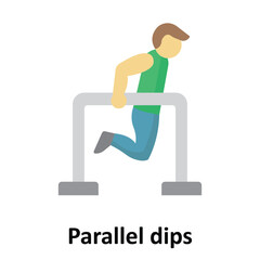 Parallel dips Vector Icon which can easily modify or edit
