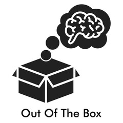 Out Of The Box Icon - Glyph Style