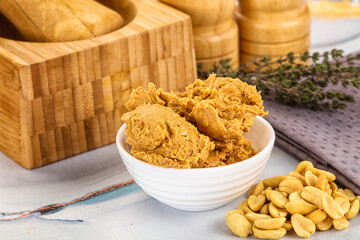 Crunchy peanut butter fat product
