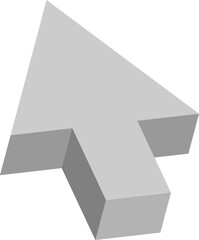 Gray arrow mouse cursor icon PNG