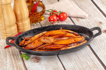 Homemade cuisine - baked sweet batat