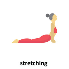 Body stretching Vector Icon which can easily modify or edit