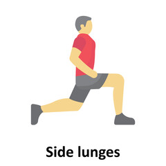 Fototapeta premium Side lunges SVector Icon which can easily modify or edit