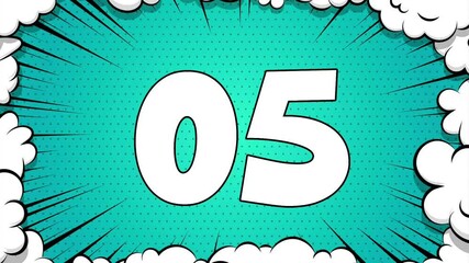 10 second comic book countdown timer