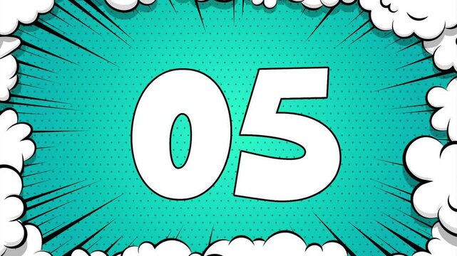 10 second comic book countdown timer