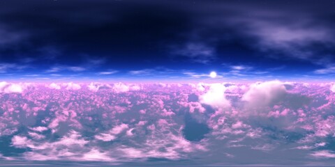 Panorama of clouds, HDRI, environment map , Round panorama, spherical panorama, equidistant projection, panorama 360, flying above the clouds,sky above the clouds, 3D rendering