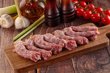 Raw chicken neck for cooking