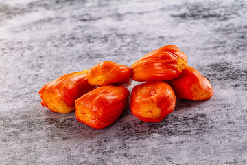 Red sweet juicy tropical red jackfruit