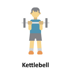 Obraz premium Kettlebell exercise Vector Icon which can easily modify or edit