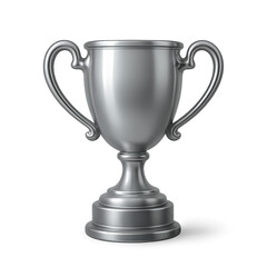 Elegant Silver Trophy Cup: Achievement, Victory, Award, Website Design, Game UI