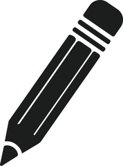 Minimal Pencil Silhouette Vector