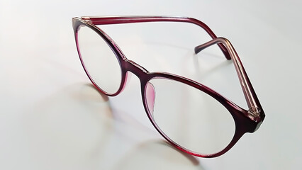 Reading glasses with clear optics, perfectly isolated on a clean white background. Ideal for eye...
