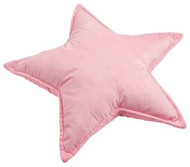 pink soft pillow of star on white background