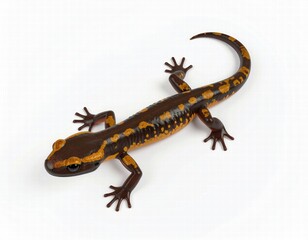 Naklejka premium a 3D render of salamander, centered, isolated white background