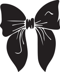 Elegant Black and White Bow Tie Graphic Illustration A Classic Symbol of Sophistication and Style for Designs