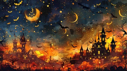 Free halloween background wallpaper page illustration