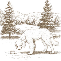 White lambs graze in a snowy winter field, resembling small, woolly polar bears in nature's embrace