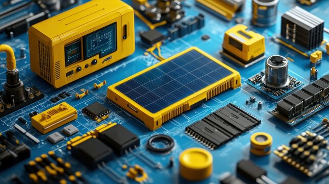 Tech components on a circuit board