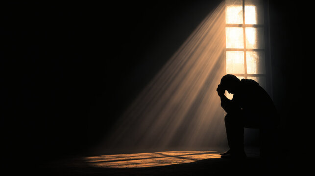 Hope in Solitude Overcoming Darkness Finding Inner Light - Powered by Adobe