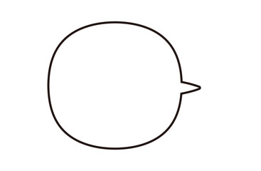 Hand-drawn white speech bubble – simple comic-style vector frame