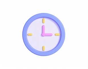 hour file 3d rendering isolated on white background cartoon plastic style icon