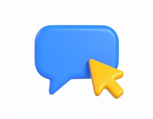message 3d rendering isolated on white background cartoon plastic style icon