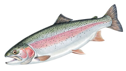Obraz premium Loimulohi, a traditional method of preparing salmon, isolated on a white background PNG. AI GENERATED. 