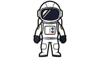 mple Cartoon Astronaut Illustration

A straightforward, cute cartoon illustration of an astronaut in a white spacesuit with a dark visor