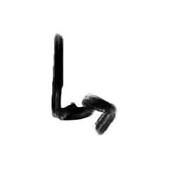 Doodle black arrow on transparent background. PNG