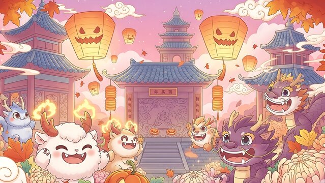chinese lantern with lanterns hellowen