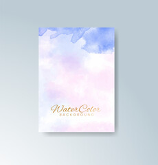 Cards with watercolor background. Design for your cover, date, postcard, banner, logo.